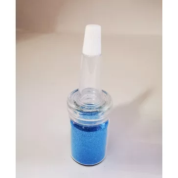 UV - NEON csillámpor csőrös üvegben - Kék 7 ml