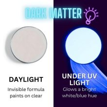 Mehron Paradise arcfesték 7g - UV Neon áttetsző fehér - Dark Matter