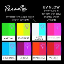 Mehron Paradise arcfesték 7g - UV Neon áttetsző fehér - Dark Matter