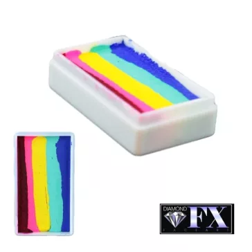 Diamond FX uv-neon csíkos arcfesték - Real Rainbow (28g)
