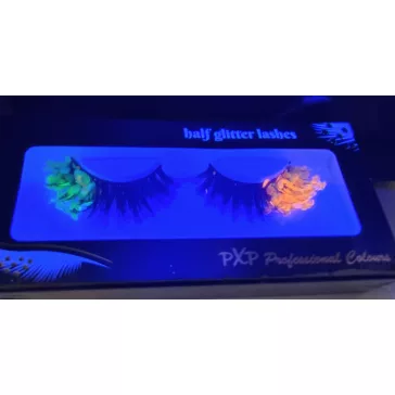   PXP fluoreszkáló Chunky műszempillák Barranquilla stílusú zöld és narancs 41443
