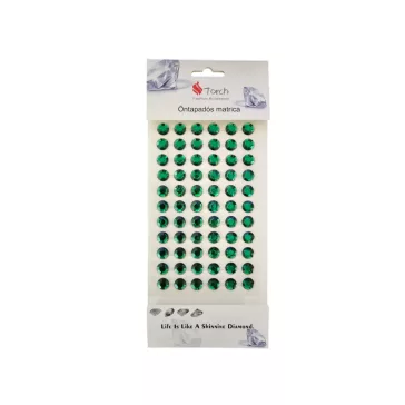 Strasszkő 10 mm Smaragd zöld 66db/cs