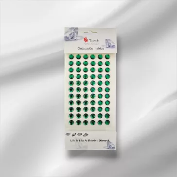 Strasszkő 10 mm Smaragd zöld 66db/cs