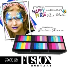 Fusion csíkos arcfesték paletta – Leanne's Happy Pixie - Szirompaletta