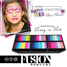 Fusion csíkos arcfesték paletta – Leanne's Happy Pixie - Szirompaletta