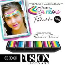 Fusion csíkos arcfesték Leanne's  Rainbow Flower 30gr