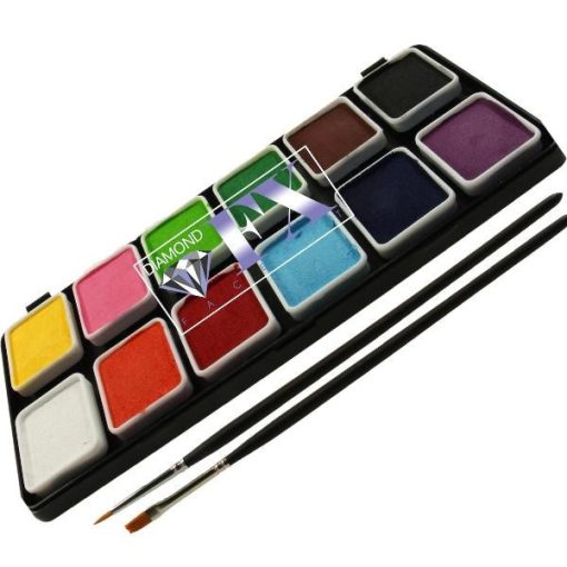 Diamond FX arcfesték - 12 alap színű paletta 12x6g  "Essential"