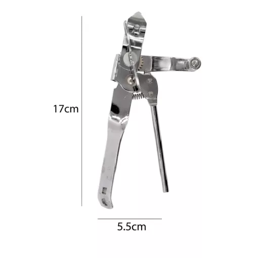 17 cm hosszú rozsdamentes tekerős konzervnyitó, fém