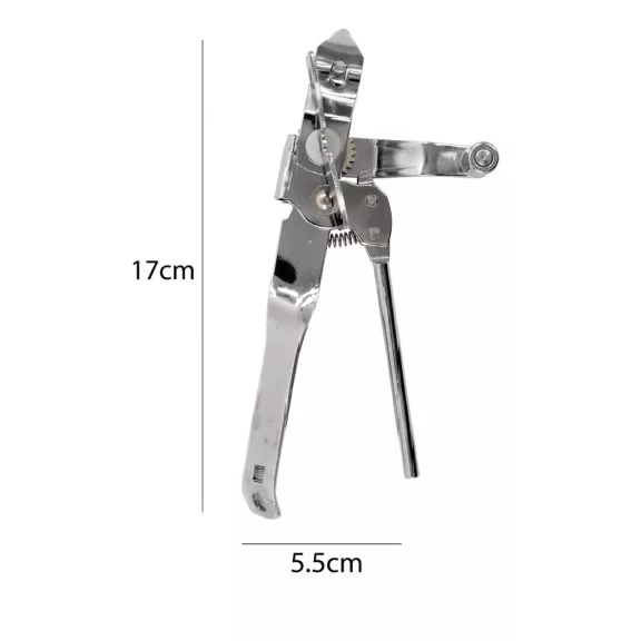 17 cm hosszú rozsdamentes tekerős konzervnyitó, fém