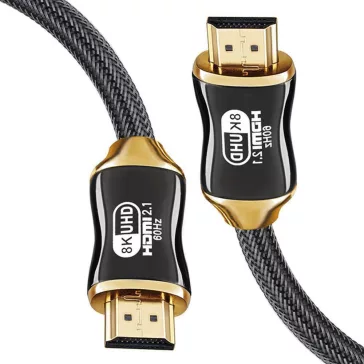 HDMI 2.1 kábel, Ultra High Speed, 8K 60Hz, 4K 120Hz, HDR, eARC, VRR támogatás, aranyozott csatlakozók, 2 méter, prémium minőség