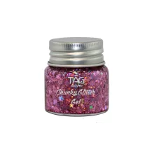 TAG Chunky Glitter Gel Pink 20gr