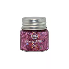 TAG Chunky Glitter Gel Pink 20gr