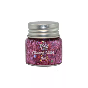 TAG Chunky Glitter Gel Pink 20gr
