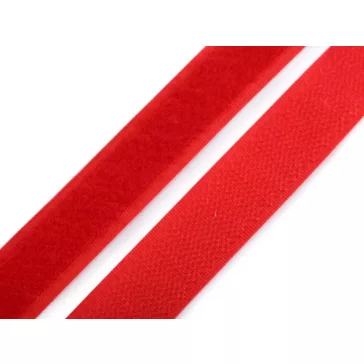 Tépőzár varrható 20 mm - Piros  /komplett/