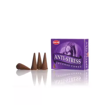 HEM Anti Stress illatú füstölő kúp 10db/cs