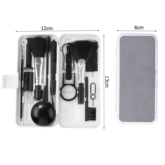 17 az 1-ben multifunkciós fehér elektronikai tisztítókészlet és precíziós tartozékai fülhallgatók, telefonok és laptopok ápolásához