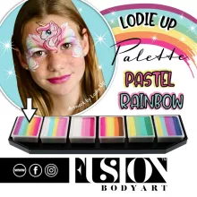 Fusion csíkos arcfesték Pastel Rainbow 30gr