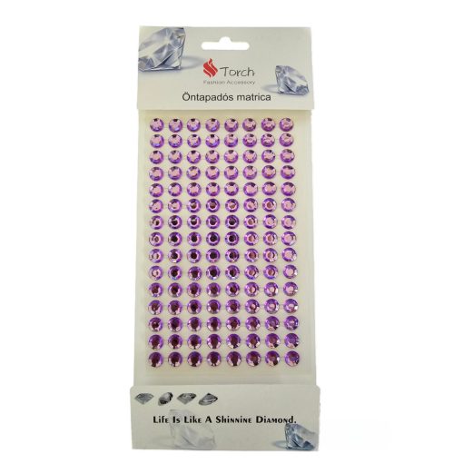 Strasszkő 8mm lila 120db/cs