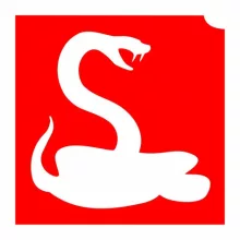 4x4cm Csillámtetoválás sablon kígyó 17