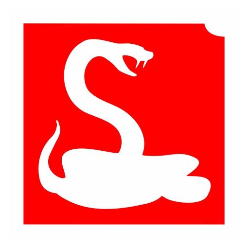 4x4cm Csillámtetoválás sablon kígyó 17