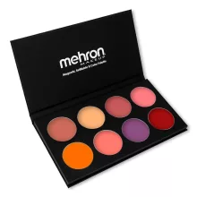 Mehron CHEEK Cream Palette – 8 Színű Krémpirosító Paletta, profi sminkeseknek