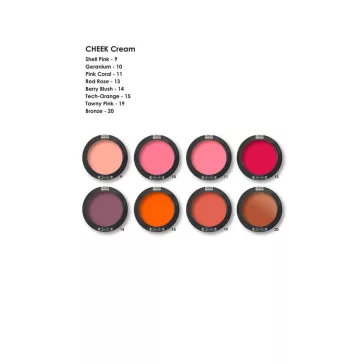 Mehron CHEEK Cream Palette – 8 Színű Krémpirosító Paletta, profi sminkeseknek