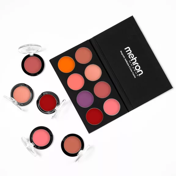 Mehron CHEEK Cream Palette – 8 Színű Krémpirosító Paletta, profi sminkeseknek