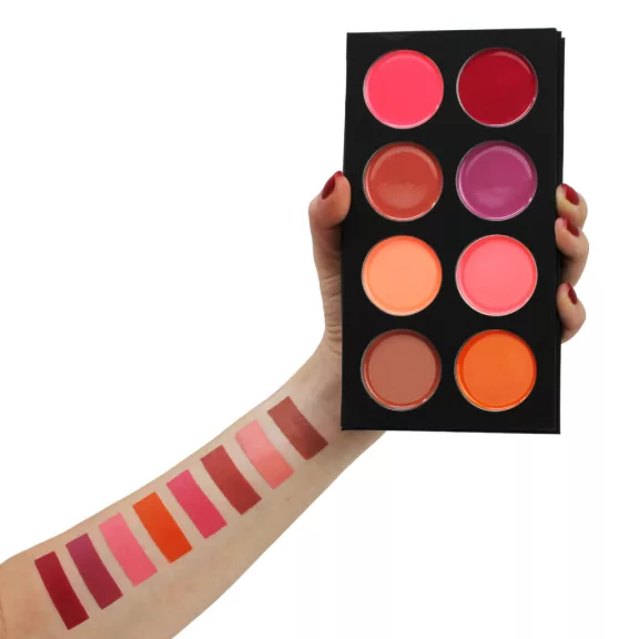 Mehron CHEEK Cream Palette – 8 Színű Krémpirosító Paletta, profi sminkeseknek