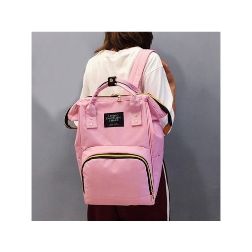 Rózsaszín 3 az 1-ben hátizsák anyának és apának, babakocsi táska és szervező hőszigetelt zsebekkel és állítható pántokkal