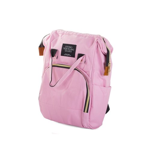 Rózsaszín 3 az 1-ben hátizsák anyának és apának, babakocsi táska és szervező hőszigetelt zsebekkel és állítható pántokkal