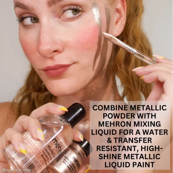Mehron Metallic Powder Lavender + - Mixing Liquid 
