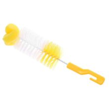 Üvegmosó kefe hajlított nyéllel és puha szivacs fejjel cumisüvegekhez