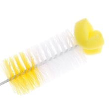 Üvegmosó kefe hajlított nyéllel és puha szivacs fejjel cumisüvegekhez