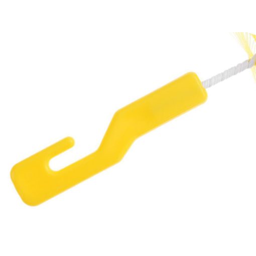 Üvegmosó kefe hajlított nyéllel és puha szivacs fejjel cumisüvegekhez