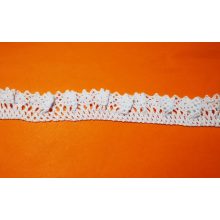 Csipke 100% pamut 1,5 cm-es fehér gumis