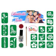 Csillámtetoválás szett - Virágos 