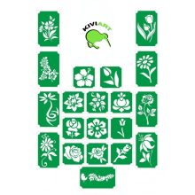 Mk Body Deco Csillámtetoválás sablon szett - Virágok