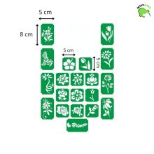 Mk Body Deco Csillámtetoválás sablon szett - Virágok