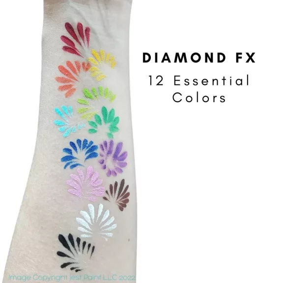 Diamond FX -arcfesték- 12 alap színű paletta 12x10g  "Essential"