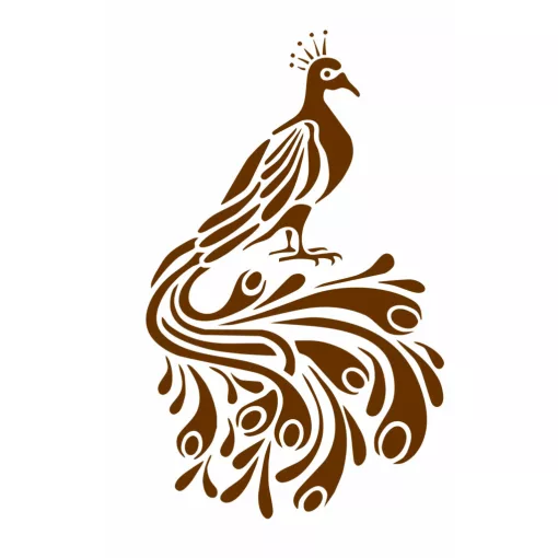 Mk Body Deco Henna sablon - Páva 7