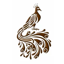 Mk Body Deco Henna sablon - Páva 7