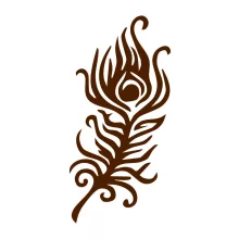 Mk Body Deco Henna sablon - Páva toll 17