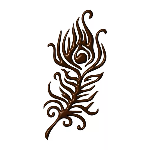 Mk Body Deco Henna sablon - Páva toll 17