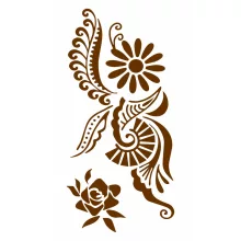 Mk Body Deco Henna sablon - Virág 19