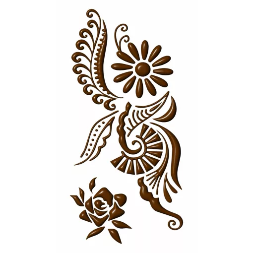 Mk Body Deco Henna sablon - Virág 19
