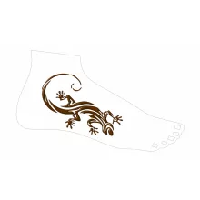 Mk Body Deco Henna sablon 29 Lábfejre Gekko minta