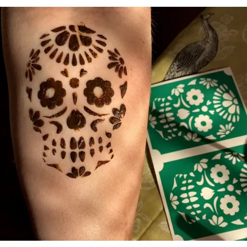 Mk Body Deco Henna sablon - Mexikói koponya 32