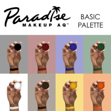 Mehron Paradise AQ Basic 8 színű arcfesték készlet - Alap színek