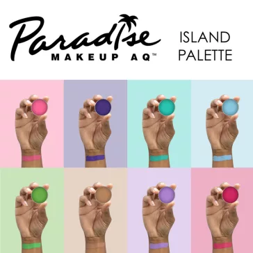  Mehron Paradise 8 színű arcfesték készlet - Island Pasztell színek
