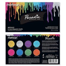 Mehron Paradise AQ Metallic 8 színű arcfesték készlet - Fémes Gyöngyház színek 